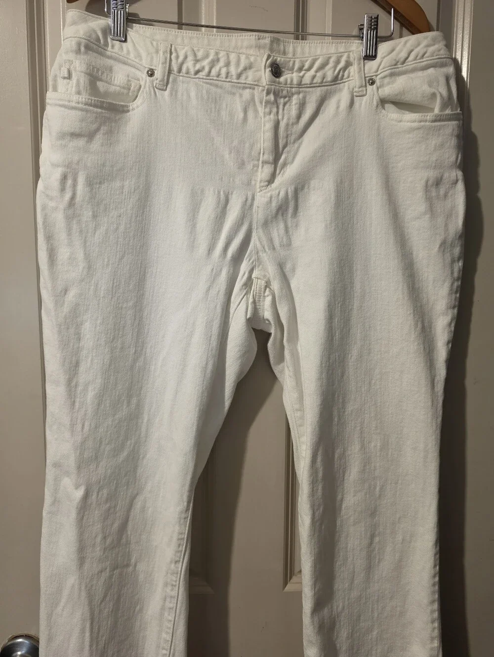 Michael Kors White Straight-Leg Jeans 16W